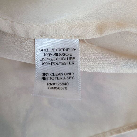 Intermix Silk Top Feminine Country Floral Strappy Boho Cottage Core Cream Sz S - Picture 10 of 10